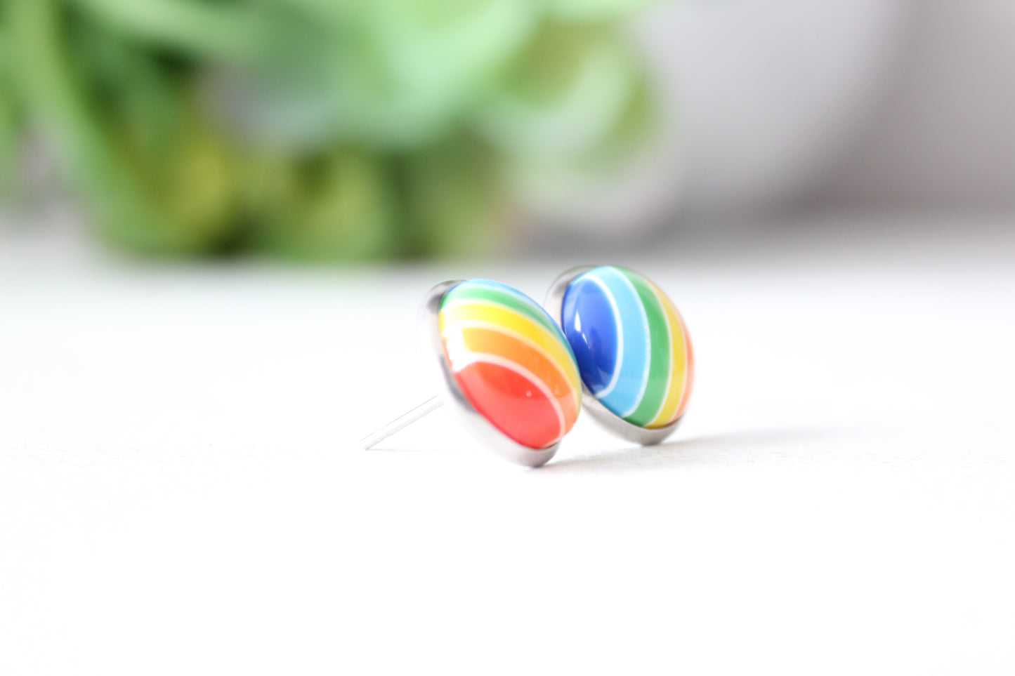 Rainbow Striped Earrings