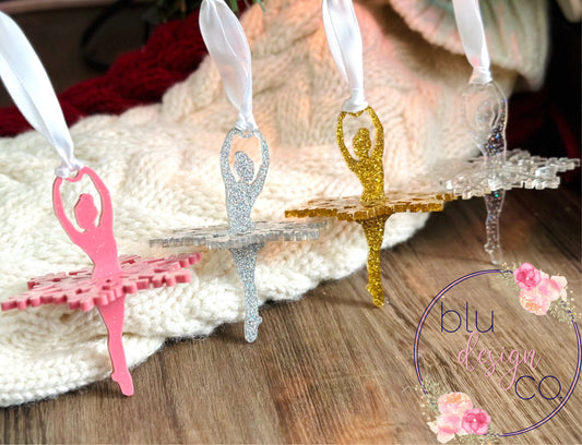 3D Acrylic Ballerina Ornament