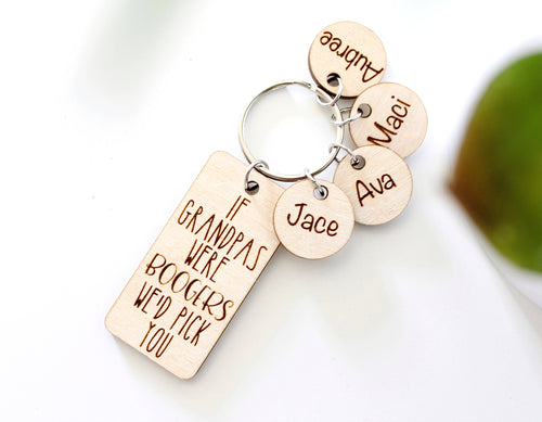 If Grandpas Were Boogers Personalized Keychain