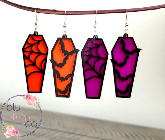 Layered Coffin Earrings