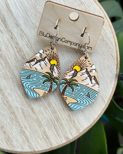Beach Mountain Drop Earrings