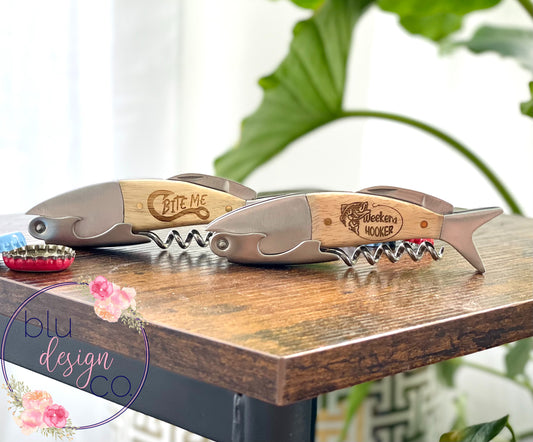 Fish Corkscrew Bottle Opener